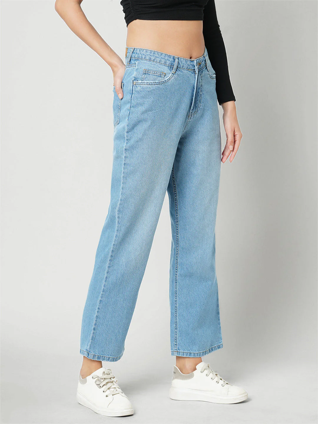 Women High-Rise Loose Straight Jeans - Image 6