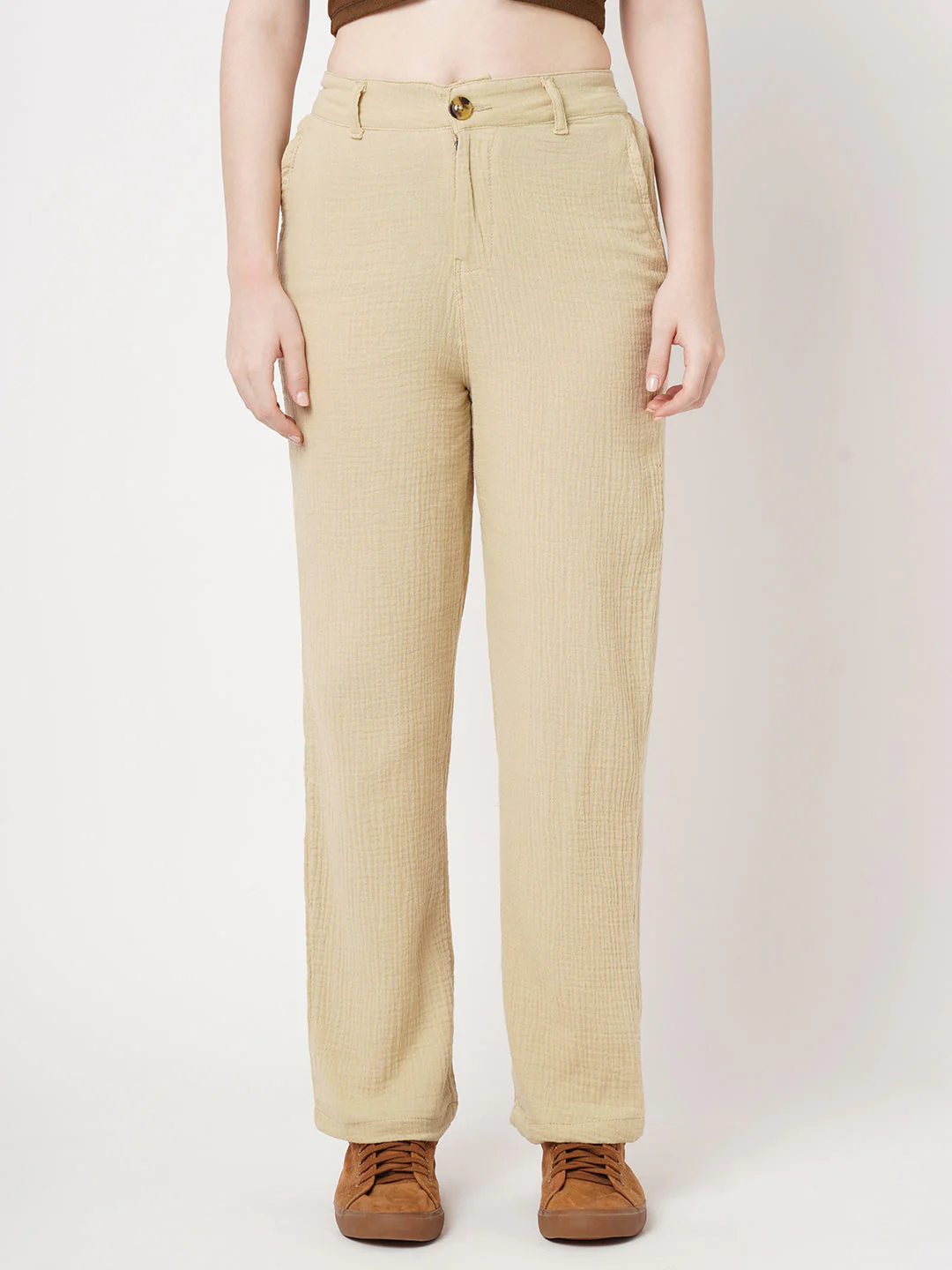 Women High-Rise Loose Straight Pants - Image 2
