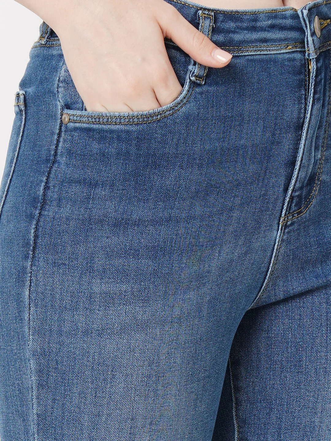 Women High-Rise Mini Flare Jeans - Image 5