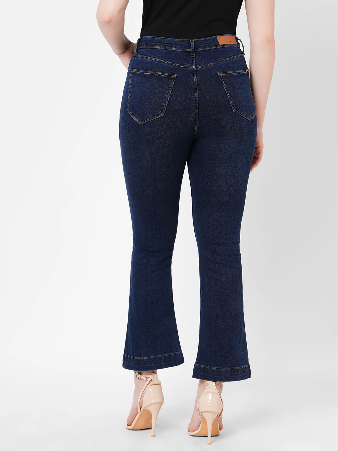 Women High-Rise Mini Flare Jeans - Image 3