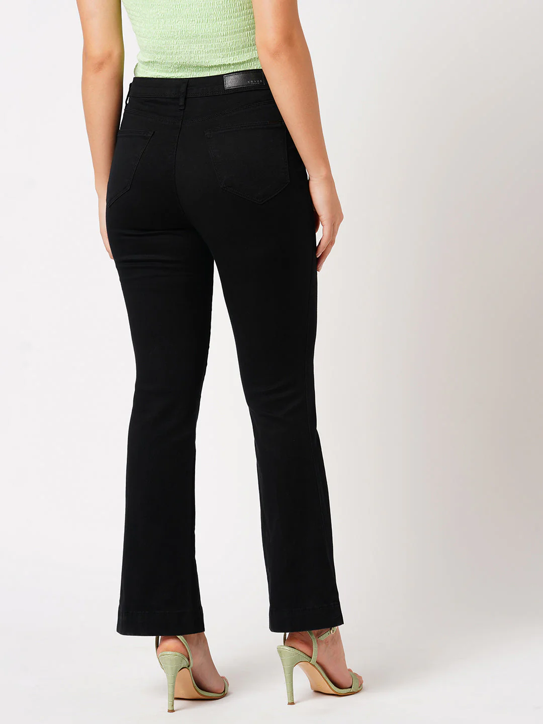Women High-Rise Mini Flare Jeans - Image 3