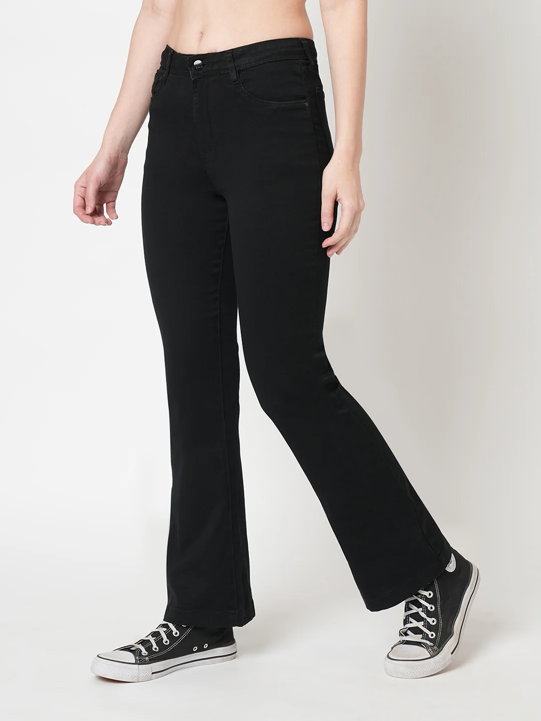Women High-Rise Mini Flare Jeans - Image 6