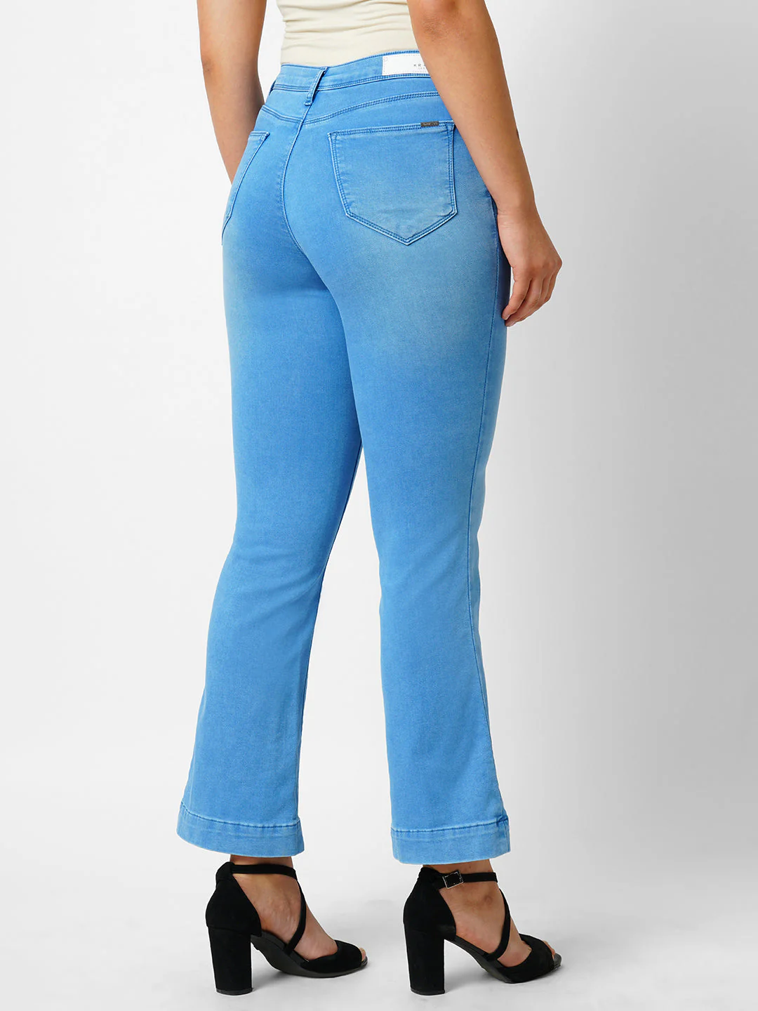 Women High-Rise Mini Flare Jeans - Image 3