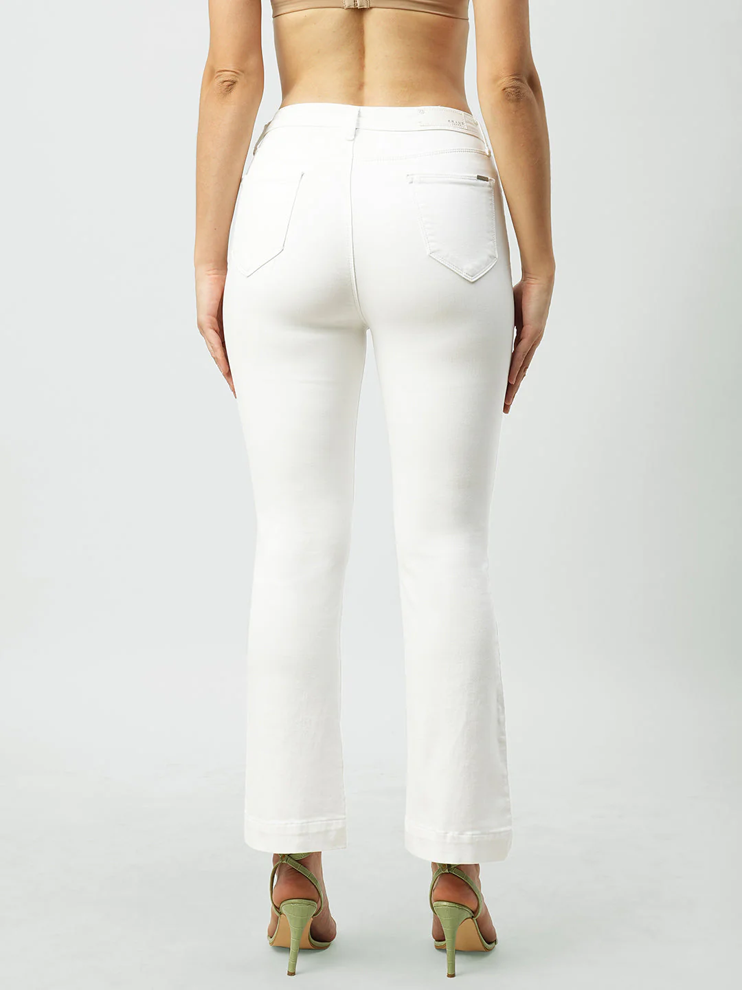 Women High-Rise Mini Flare Jeans - Image 3
