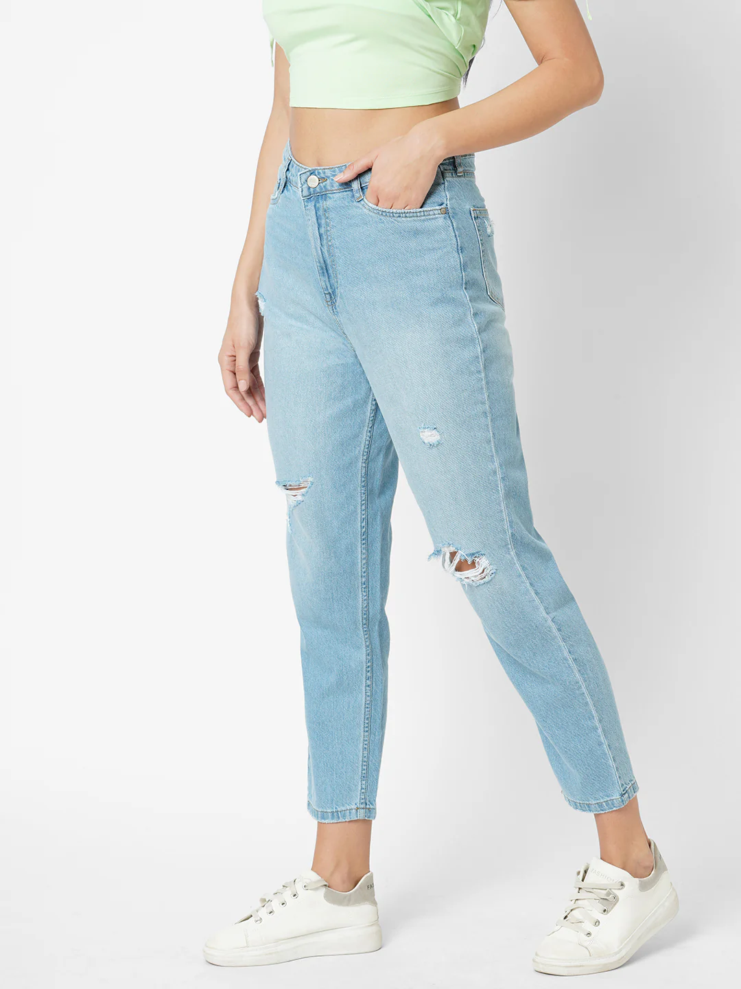 Women High-Rise Mom Fit Jeans - Image 5