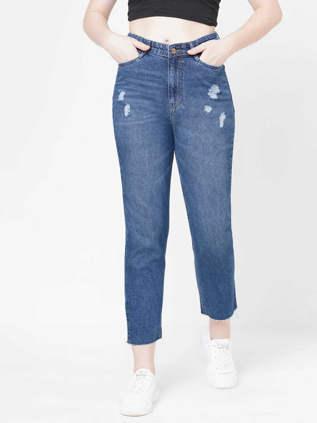 Women High-Rise Mom Fit Jeans - Image 2
