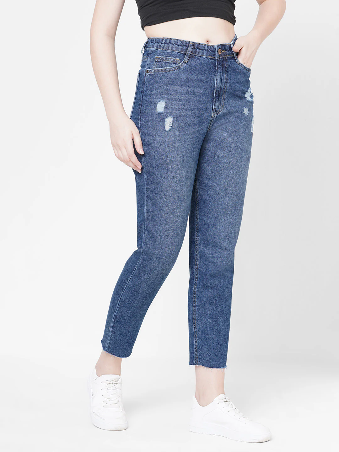 Women High-Rise Mom Fit Jeans - Image 4