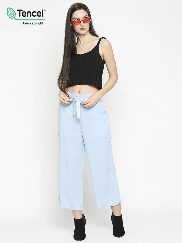 Women High-Rise Paper Bag Pants