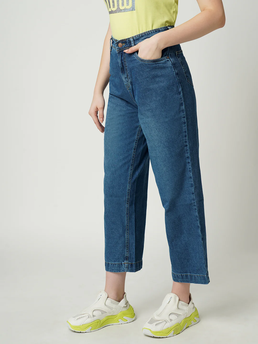 Women High-Rise Parallel Wide Leg Jeans - Image 5
