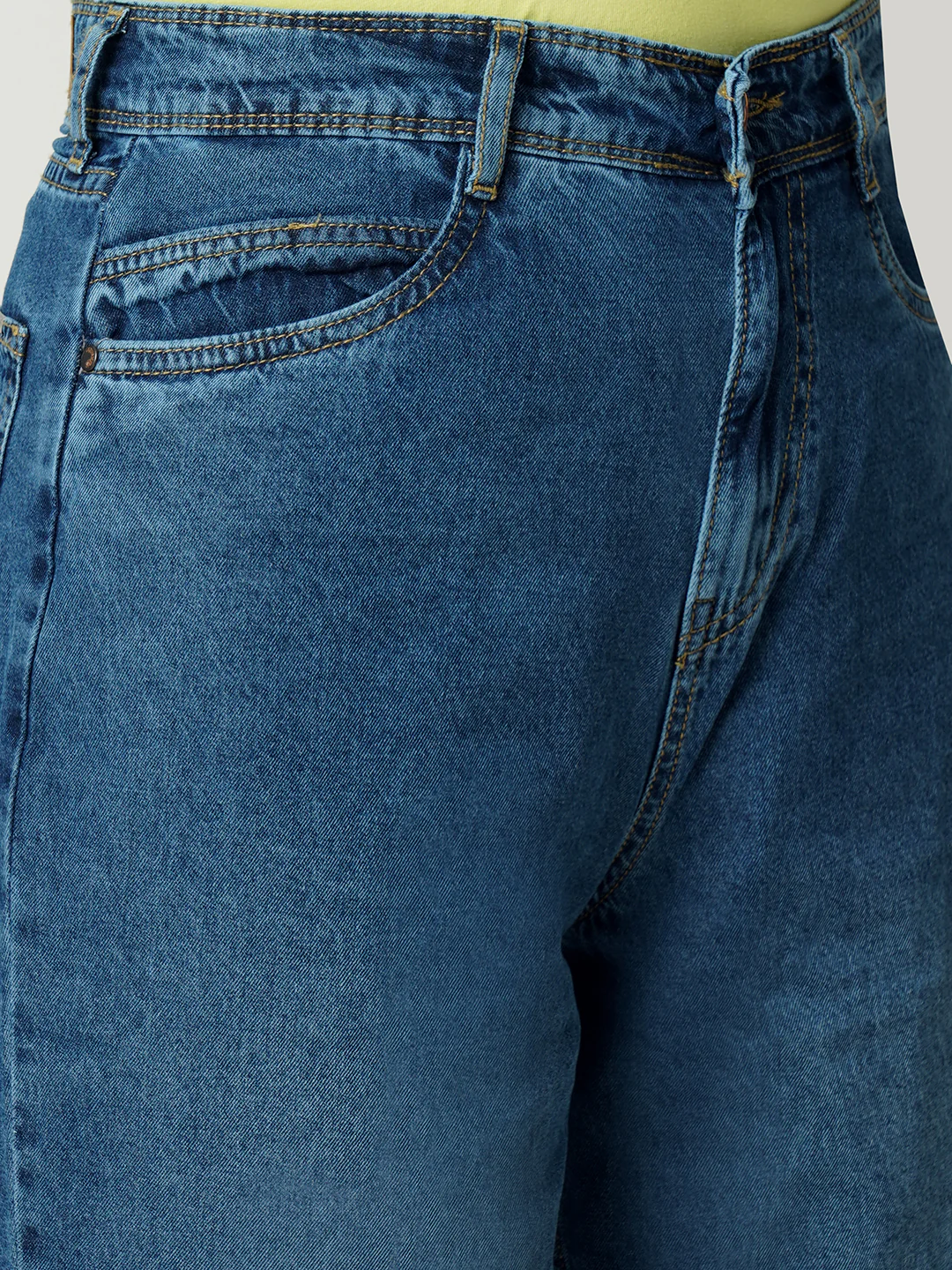 Women High-Rise Parallel Wide Leg Jeans - Image 6