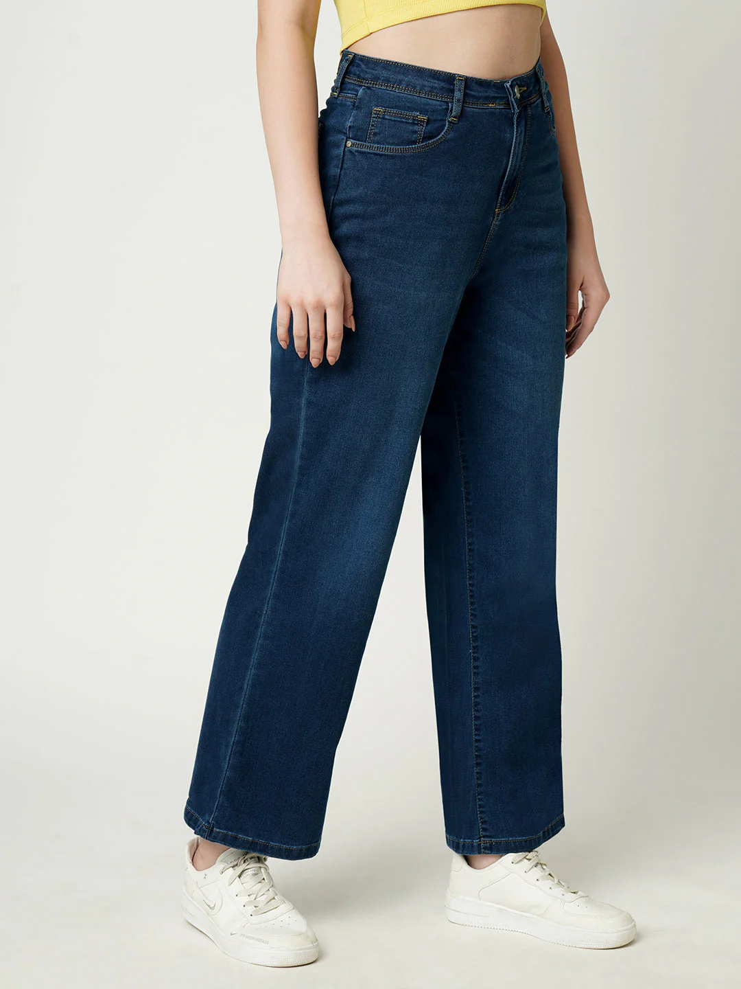 Women High-Rise Parallel Wide Leg Jeans - Image 4