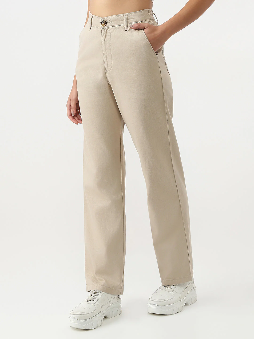 Women High-Rise Regular Fit Korean Pants - Image 5