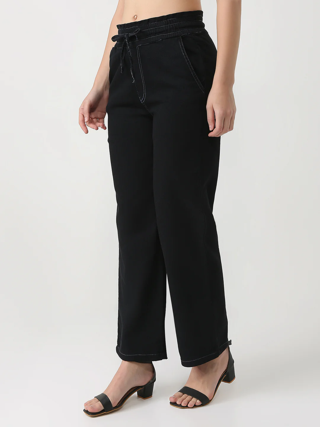 Women High-Rise Relaxed Fit Trousers - Image 4