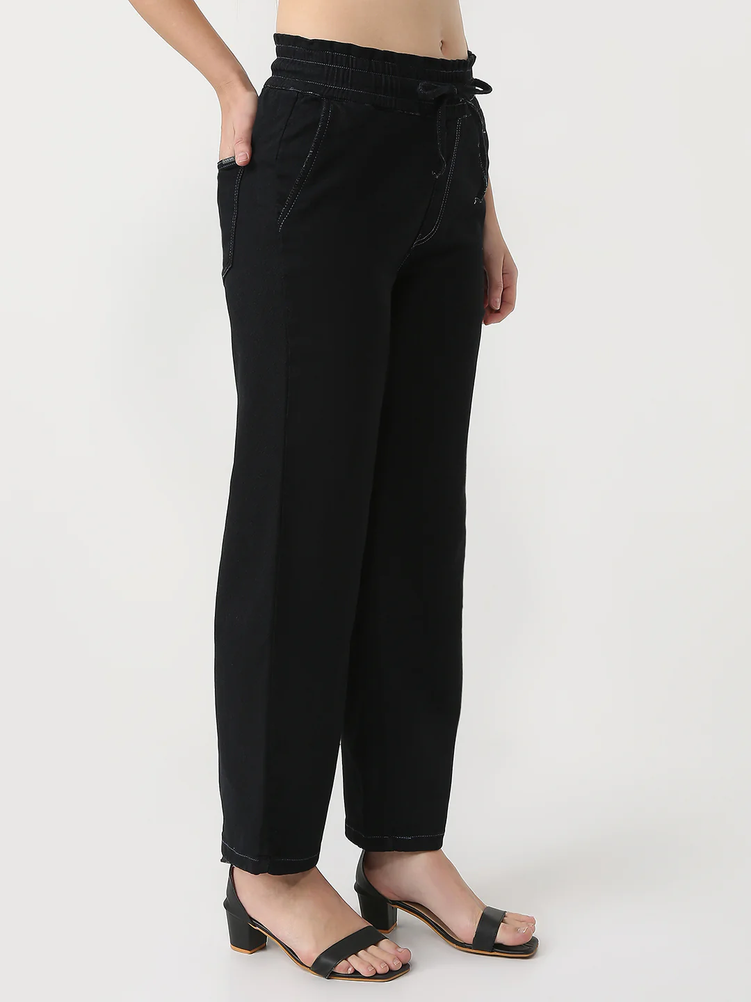 Women High-Rise Relaxed Fit Trousers - Image 5