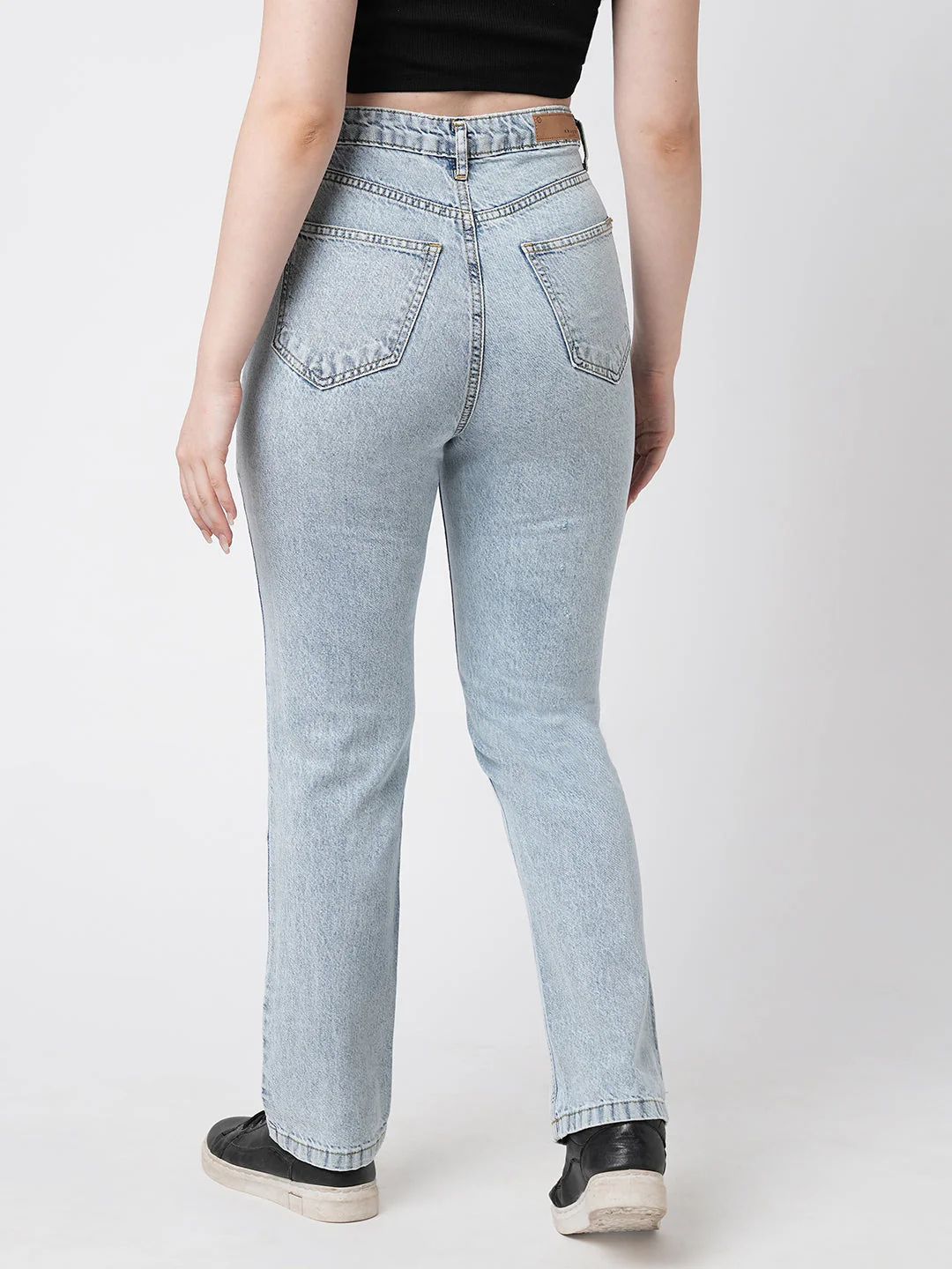 Women High-Rise Relaxed Straight Fit Jeans - Image 3