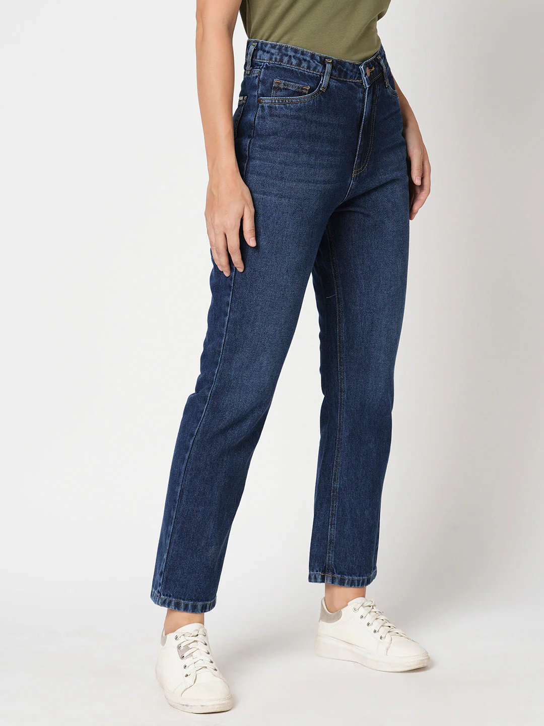 Women High-Rise Relaxed Straight Fit Jeans - Image 6