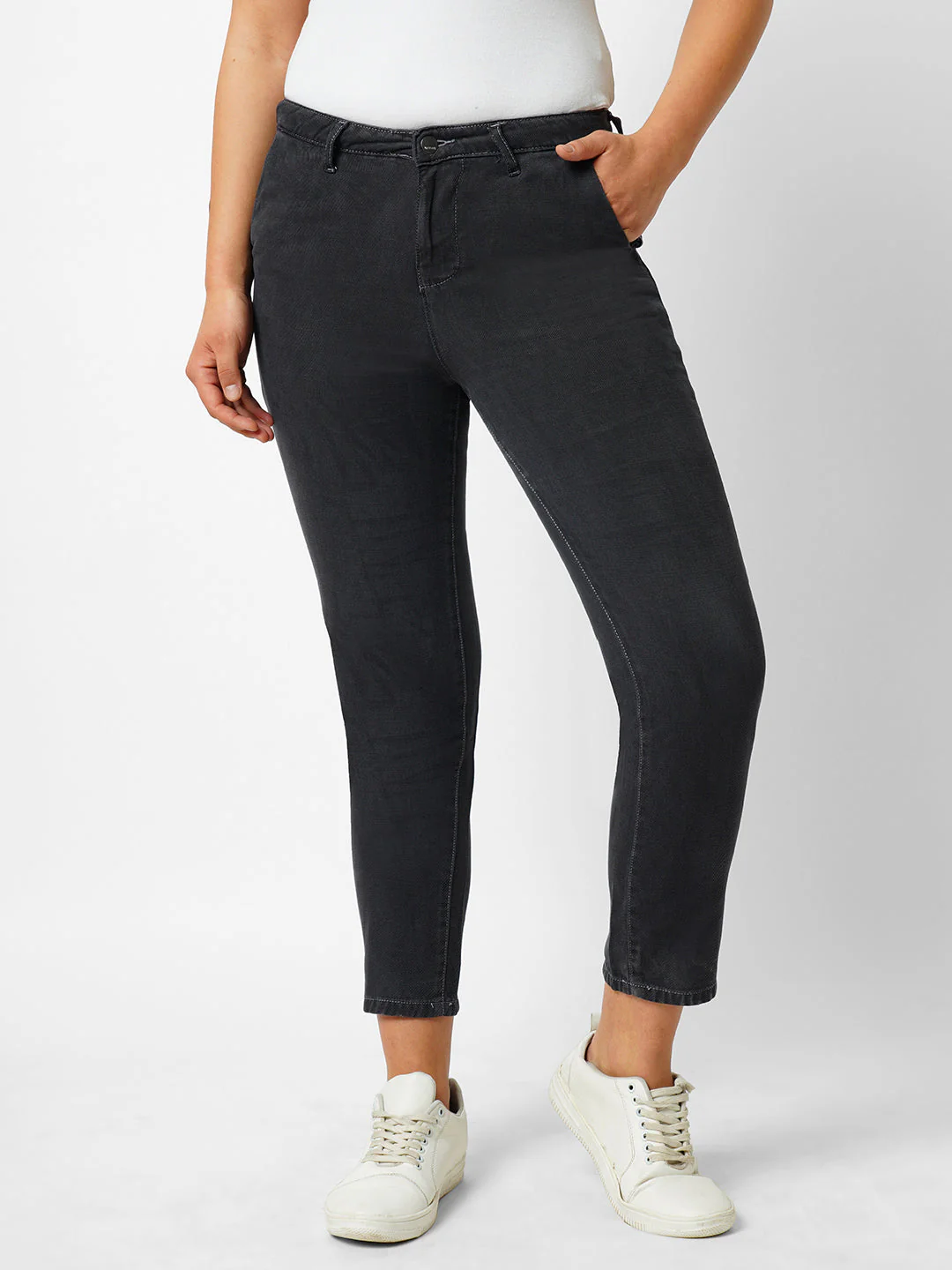 Women High-Rise Skinny Fit Trousers - Image 2