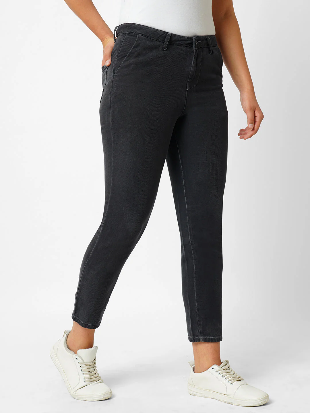 Women High-Rise Skinny Fit Trousers - Image 4