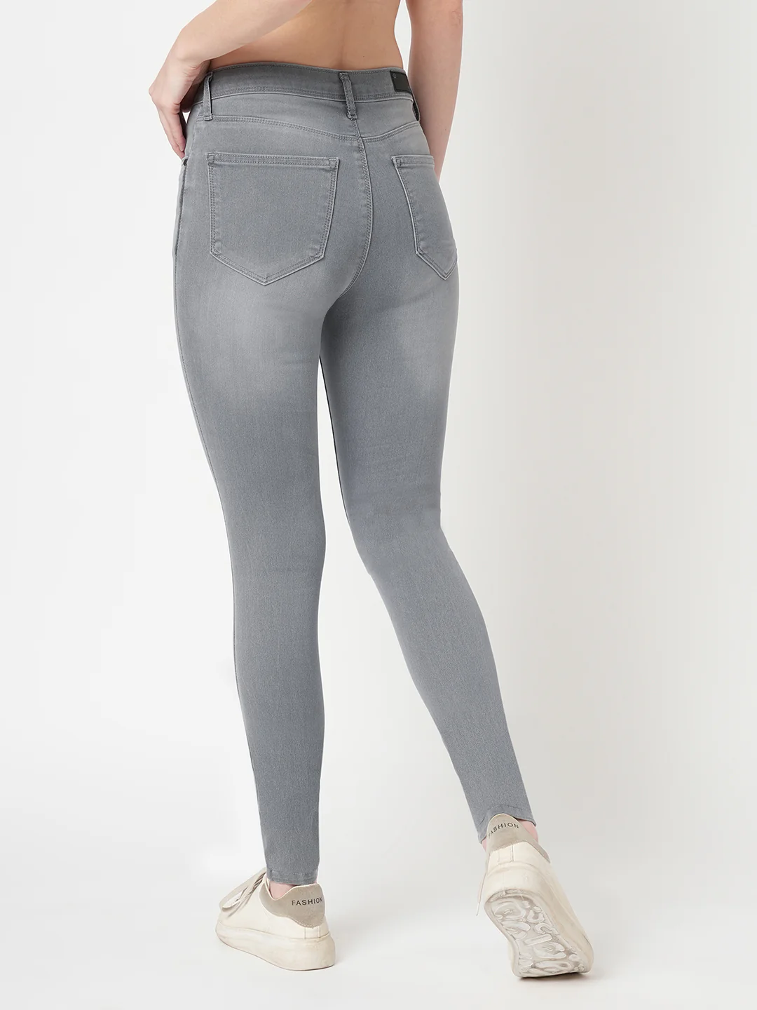 Women Grey High-Rise Skinny Jeans - Image 3