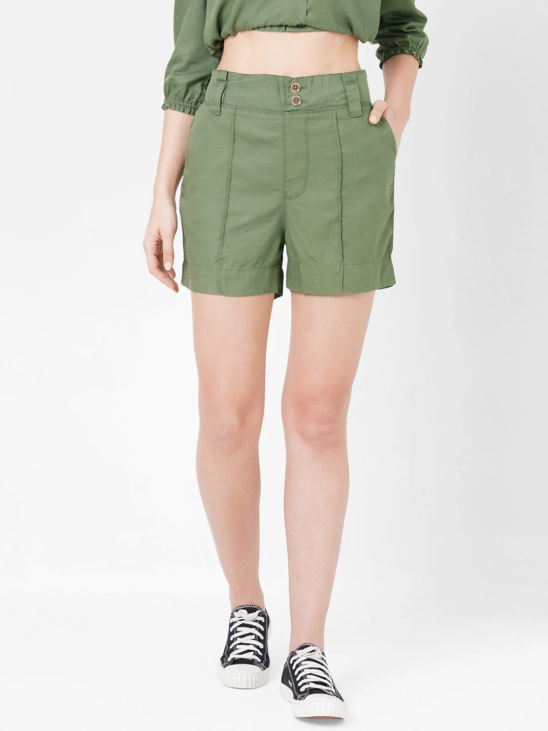 Women High-Rise Slim Fit Short - Image 2