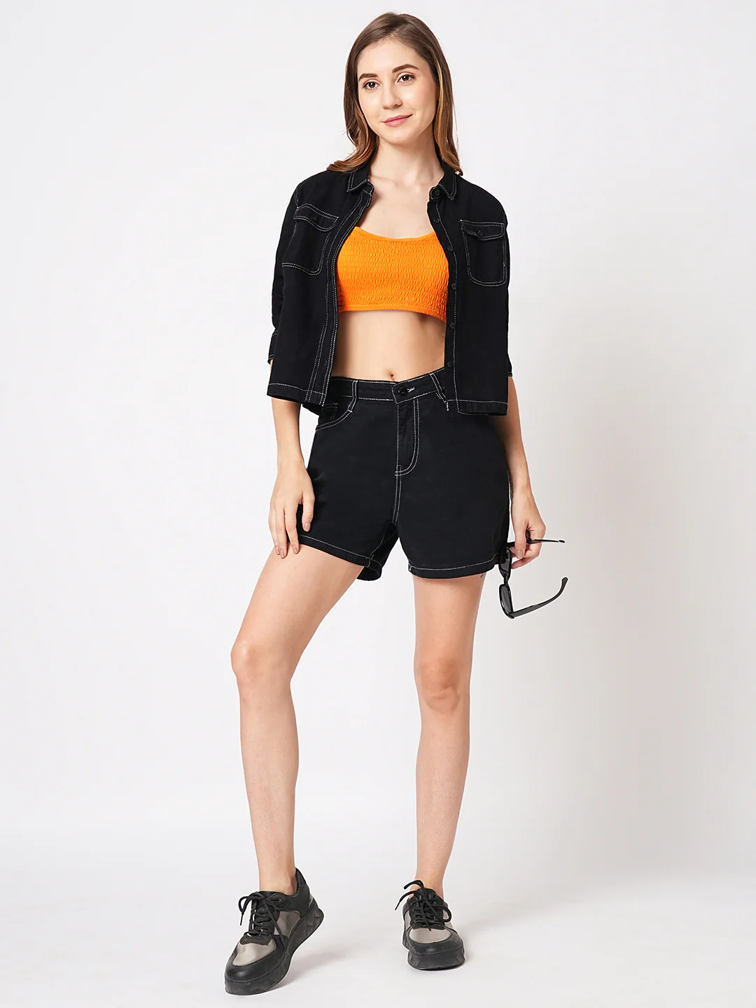 Women High-Rise Slim Fit Shorts - Image 4