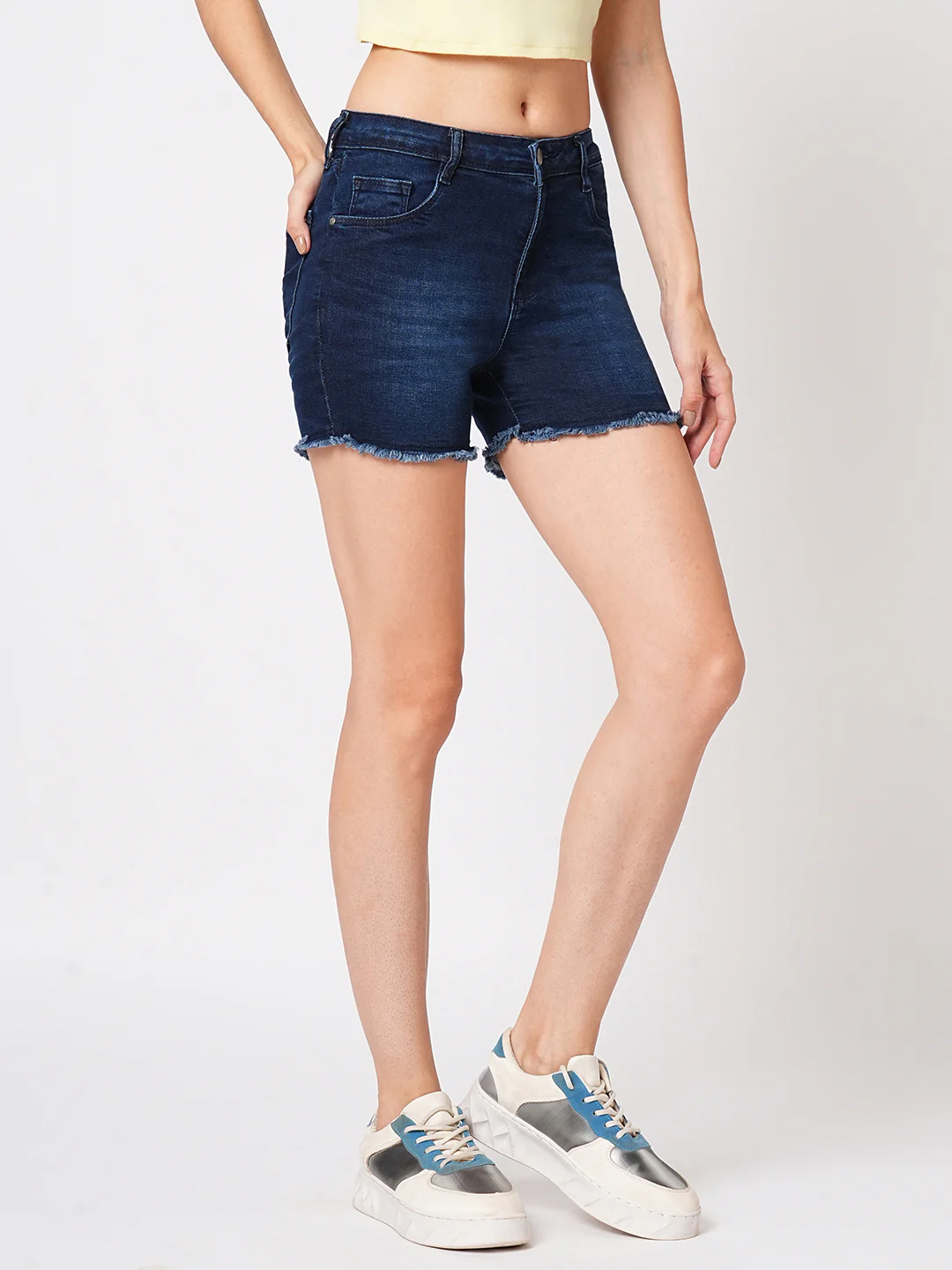 Women High-Rise Slim Fit Shorts - Image 6