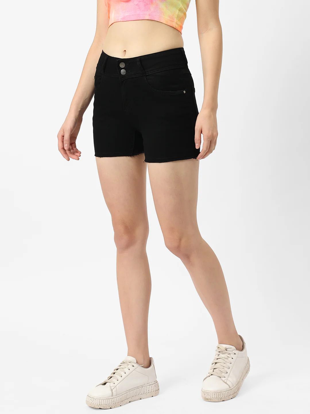 Women High-Rise Slim Shorts - Image 4