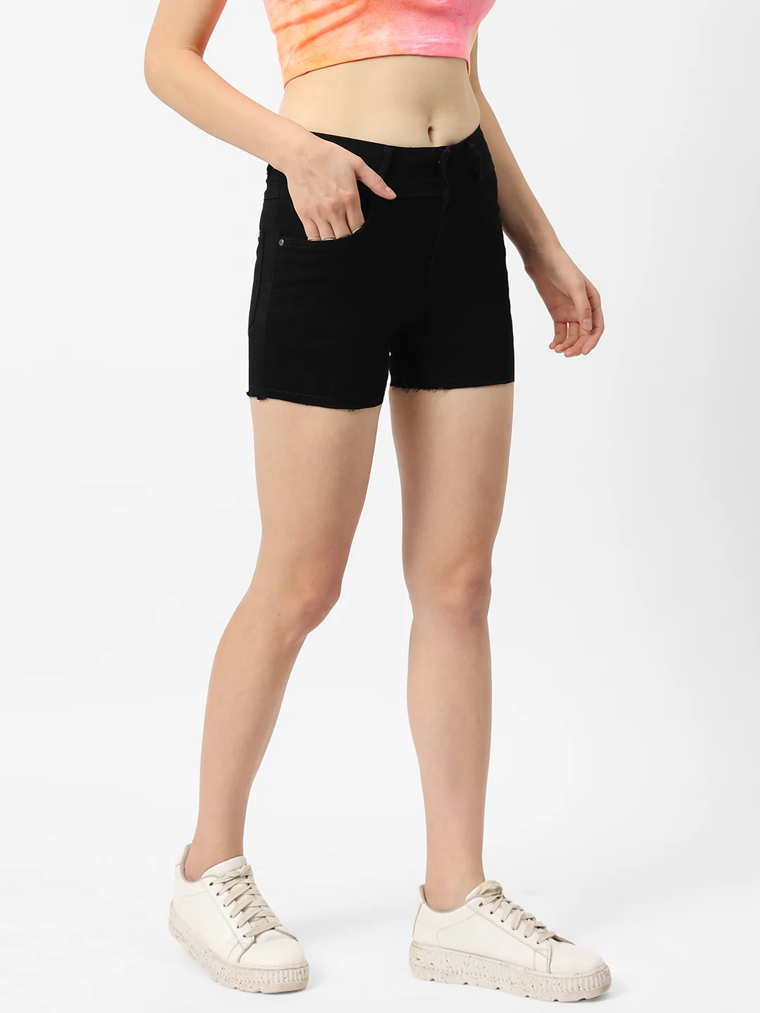 Women High-Rise Slim Shorts - Image 5