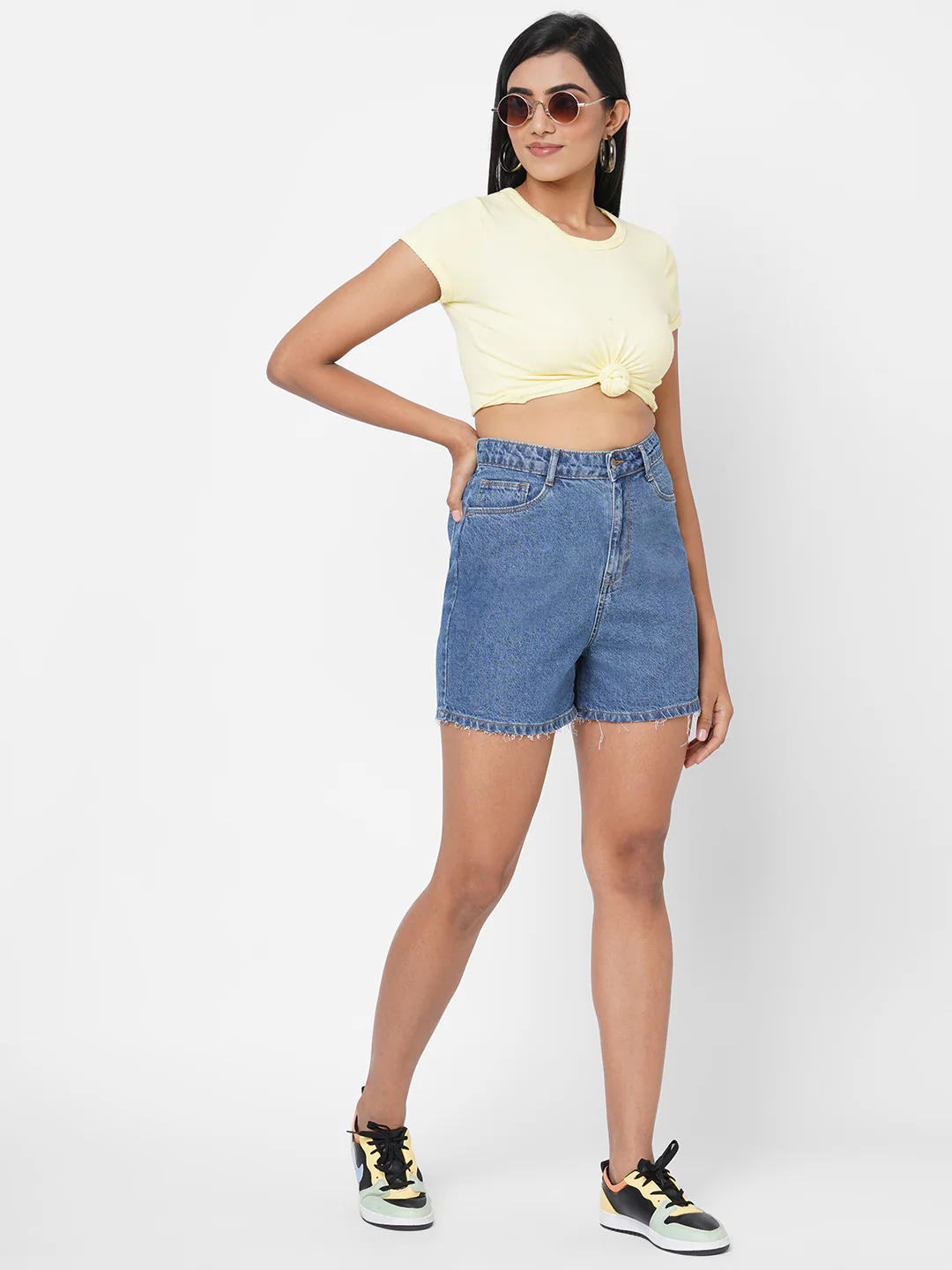 Women High-Rise Slim Shorts - Image 4