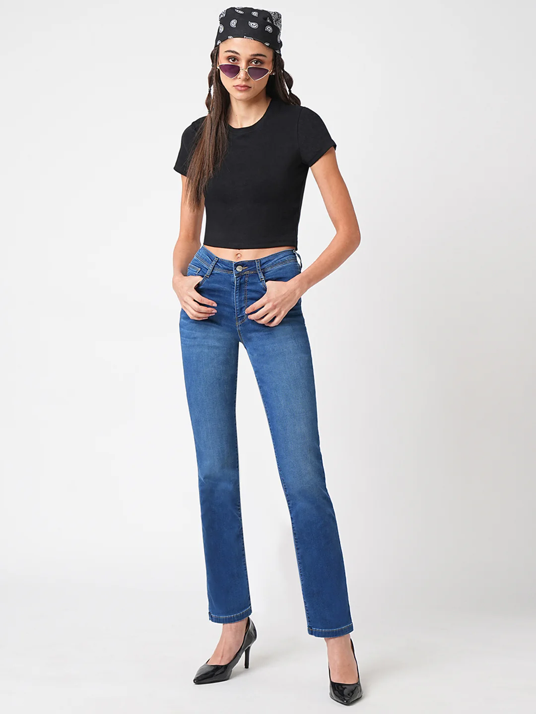 Women High-Rise Slim Straight Fit Jeans - Image 4