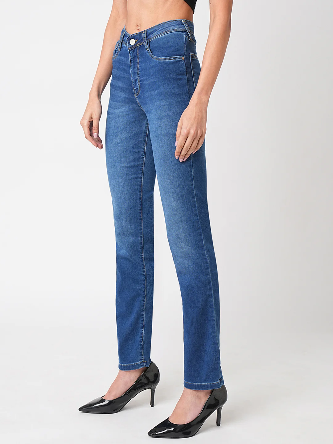 Women High-Rise Slim Straight Fit Jeans - Image 5