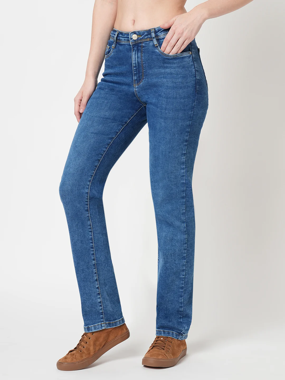 Women High-Rise Slim Straight Fit Jeans - Image 5