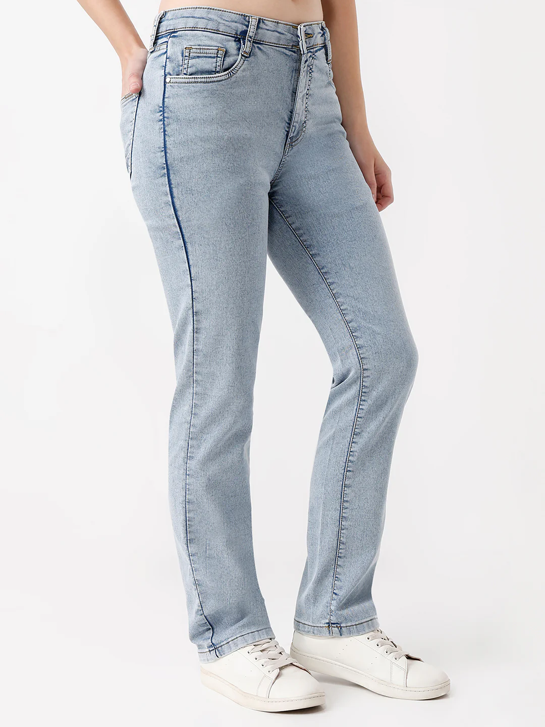 Women High-Rise Slim Straight Fit Jeans - Image 4