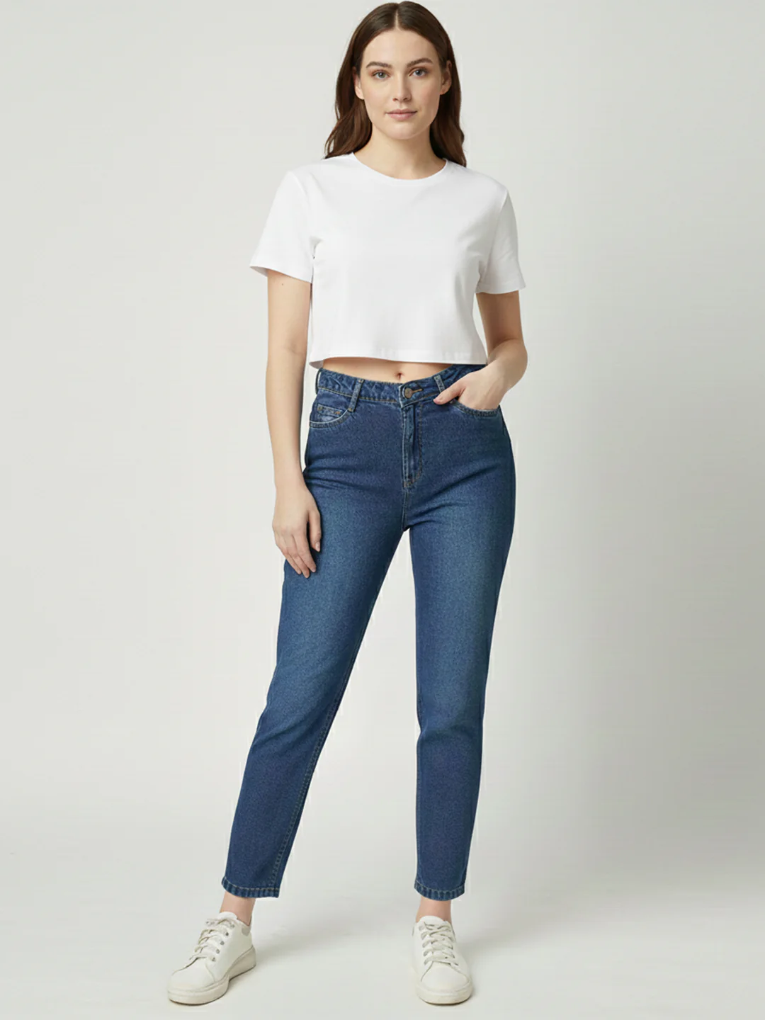 Women High-Rise Slim Straight Fit Jeans - Image 4