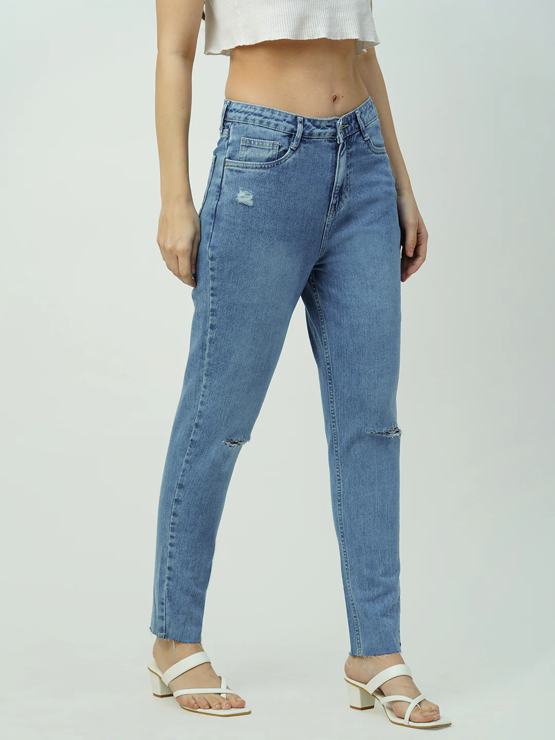 Women High-Rise Slim Straight Fit Jeans - Image 4