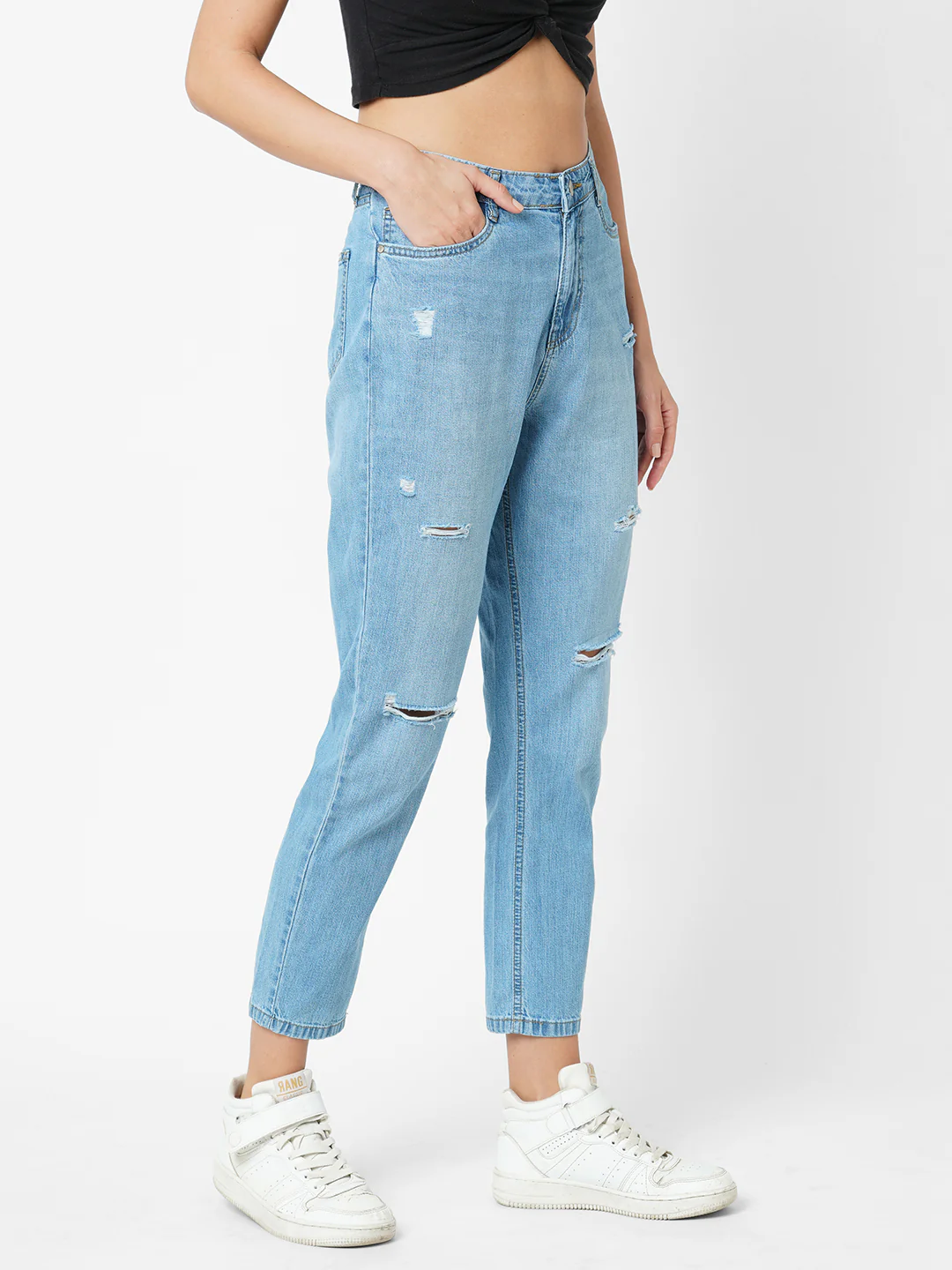 Women High-Rise Slim Straight Fit Jeans - Image 4