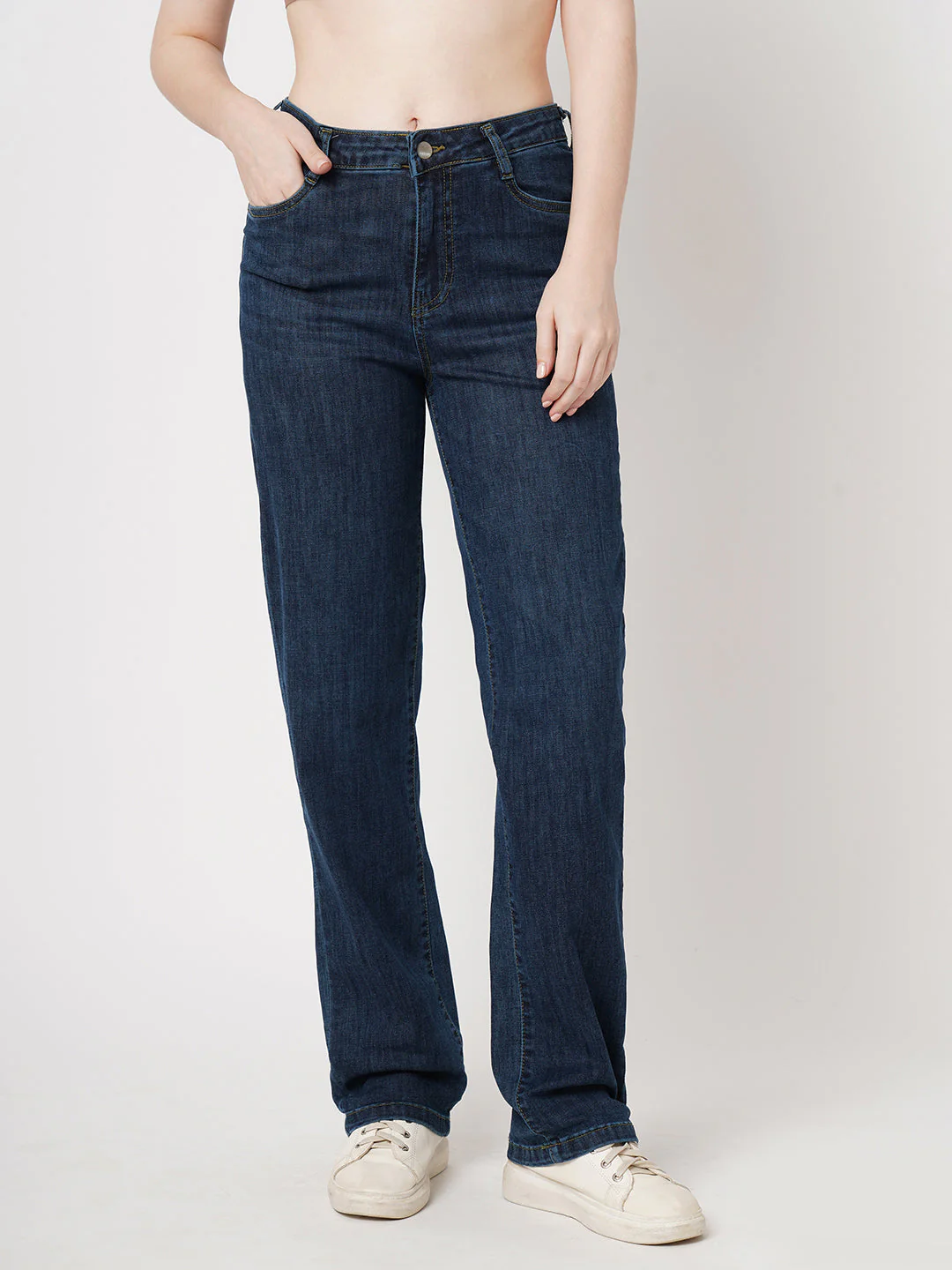 Women High-Rise Slim Straight Jeans - Image 2