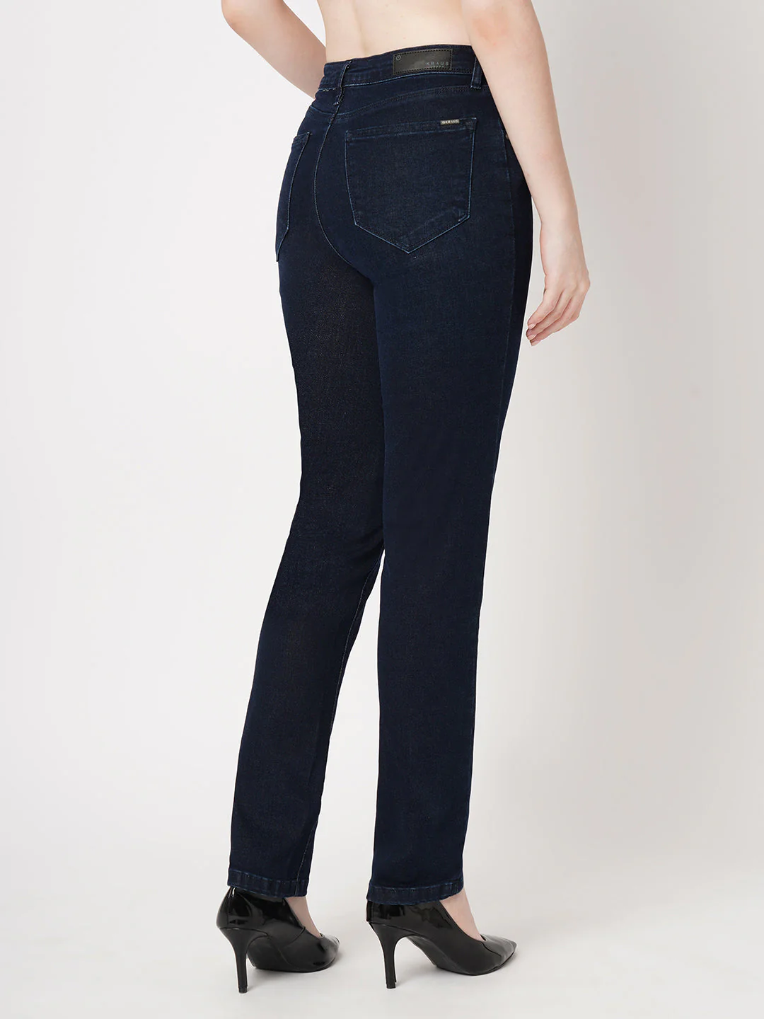 Women High-Rise Snug Straight Fit Jeans - Image 3