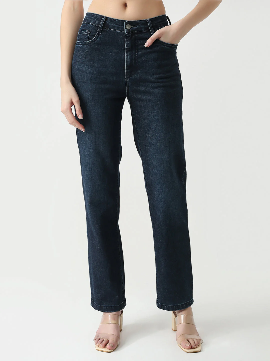 Women High-Rise Straight Fit Jeans - Image 2
