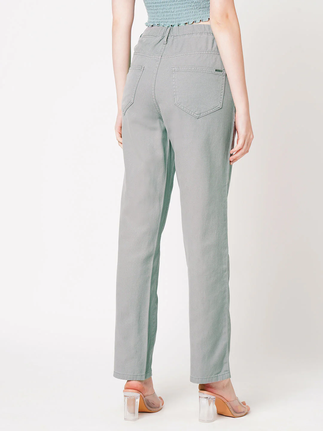 Women Grey High-Rise Straight Fit Jeans - Image 3