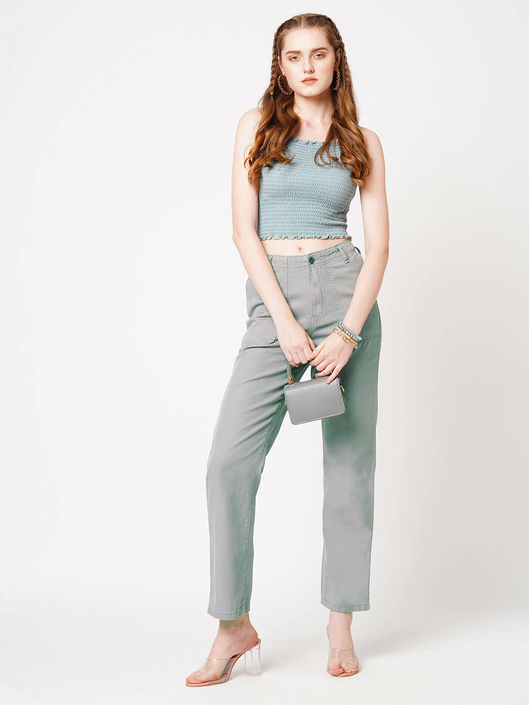 Women Grey High-Rise Straight Fit Jeans - Image 4