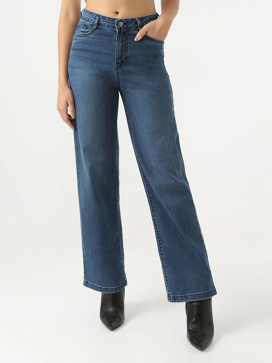 Women High-Rise Stright Fit Jeans - Image 2