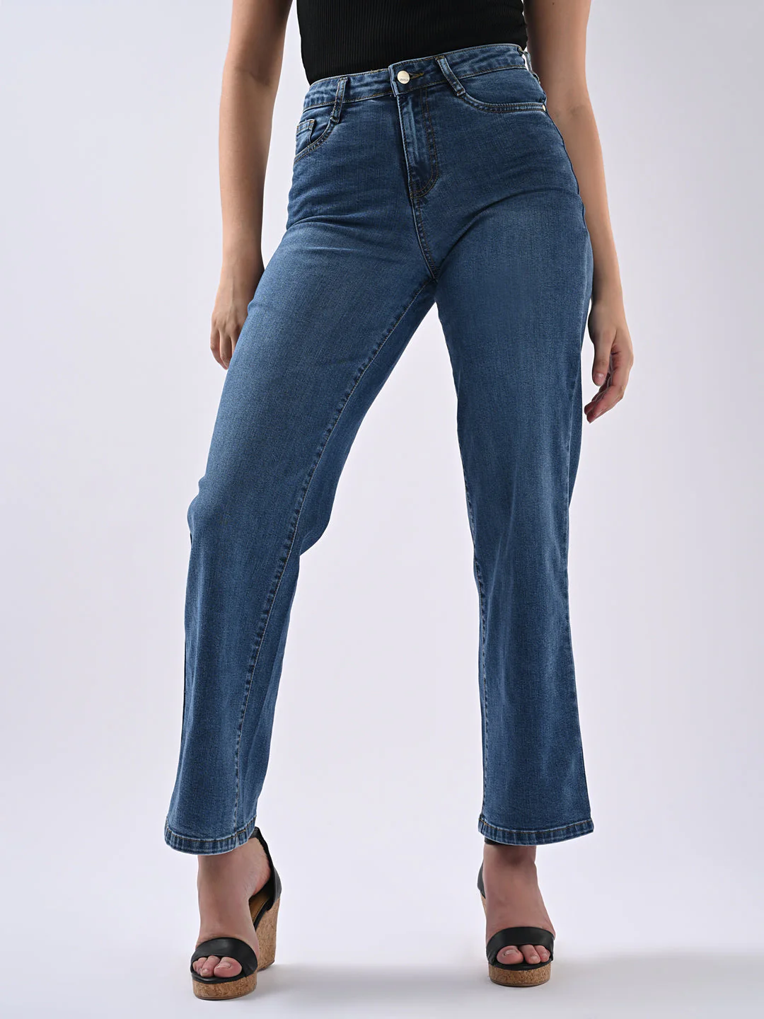 Women High-Rise Wide Leg Jeans - Image 2