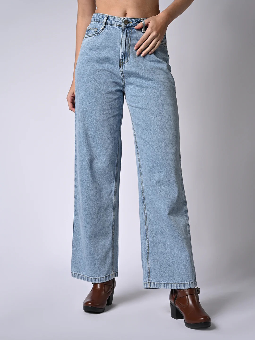 Women High-Rise Wide Leg Jeans - Image 2
