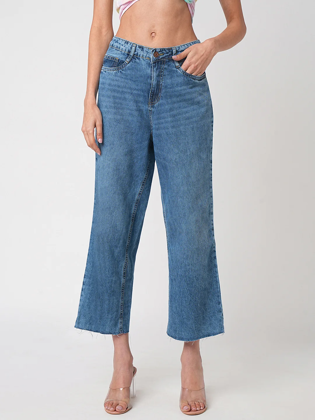 Women High-Rise Wide Leg Jeans - Image 2