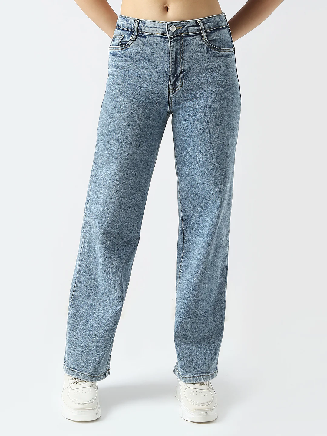 Women High-Rise Wide Leg Jeans - Image 2