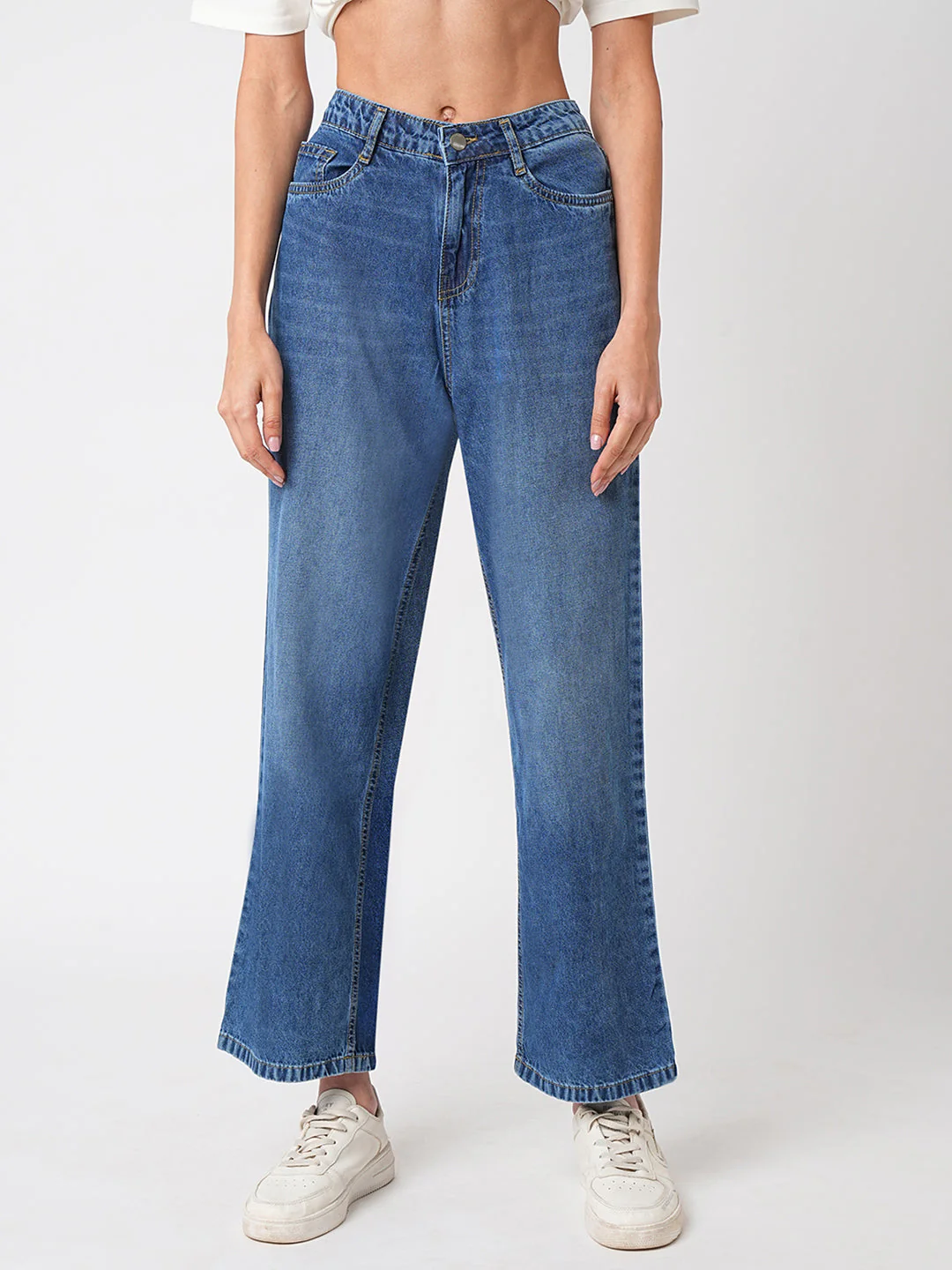 Women High-Rise Wide Leg Jeans - Image 2
