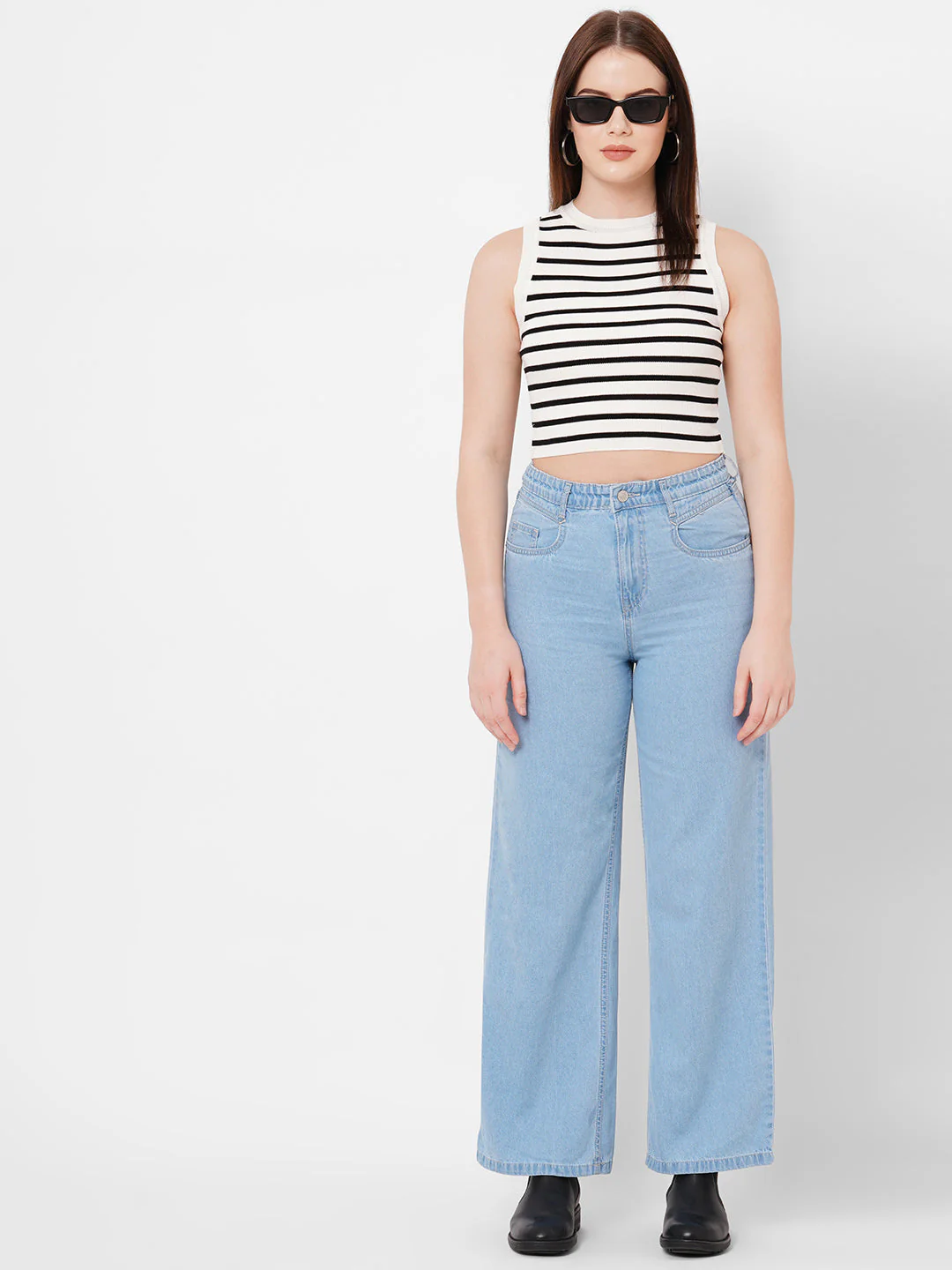 Women High-Rise Wide Leg Jeans - Image 2