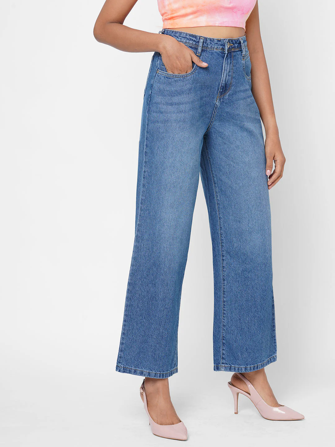 Women High-Rise Wide Leg Jeans - Image 6