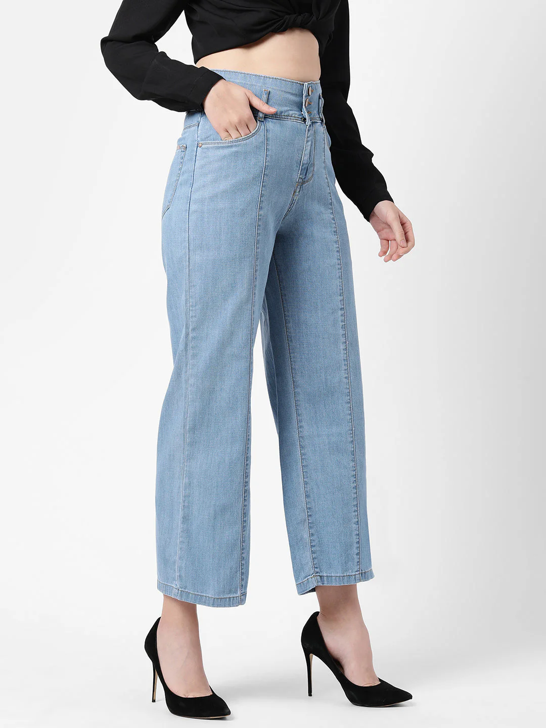Women High-Rise Wide Leg Jeans - Image 6